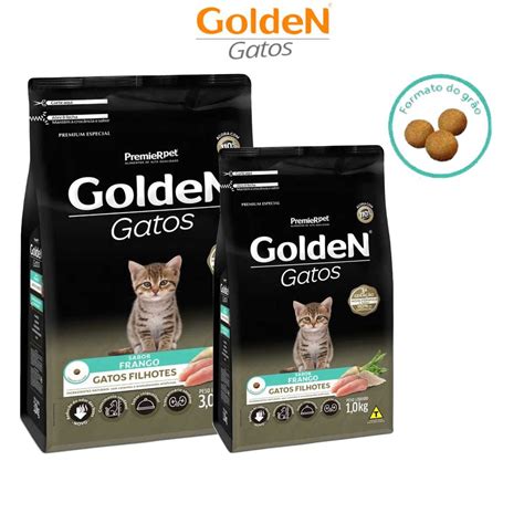 Ra O Golden Gatos Sabor Frango Para Gato Filhote Desconto No Pre O