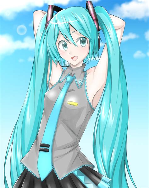 初音ミク 「画力変化ビフォーアフター 2018→2019 塗りがシンプルになったなぁ 」すぽのイラスト