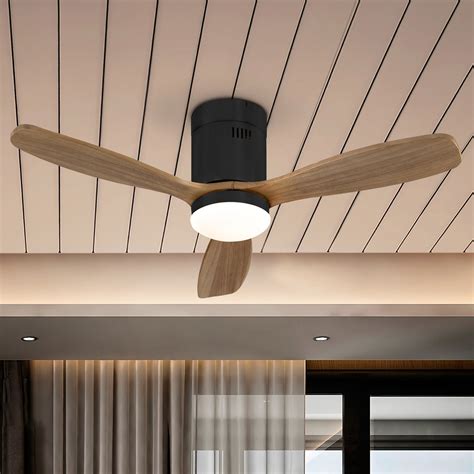 LED Deckenventilator Siroco Mini DC Leise Schwarz Walnuss