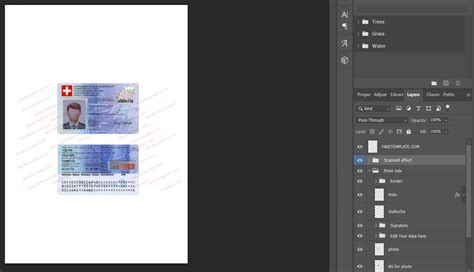 Switzerland Id Card Template Psd Swiss Id Card Template