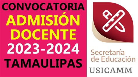 Tamaulipas Registro Admisión Docente 2023 2024 YouTube