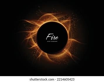 Realistic Vector Fire Ring Effect Background Stock Vector (Royalty Free ...