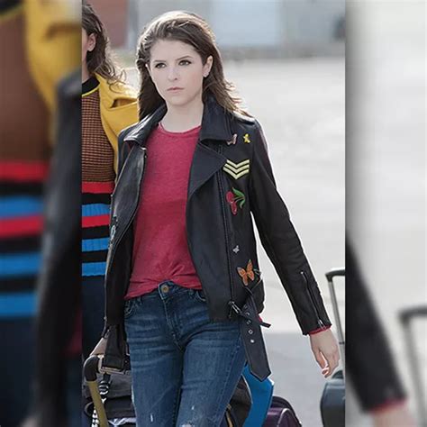 Anna Kendrick Leather Jacket Pitch Perfect Beca Black Jacket