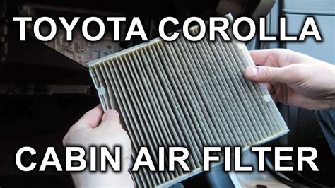 Toyota Corolla Cabin Air Filter Replacement Youtube