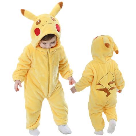 Pokemon Pikachu Onesie Pajama Toddler Animal Costume For Baby Infant