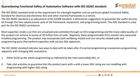 Iso 26262 Automotive Functional Safety Ppt