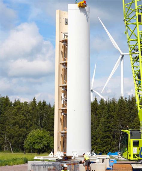 World S Tallest Wooden Wind Turbine Will Rise To Meters In Sweden