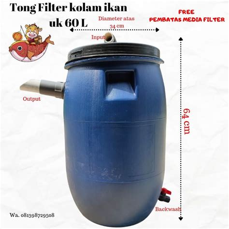 Jual EMBER BIO FILTER KOLAM KOI 60 L NON MEDIA FILTER Shopee Indonesia