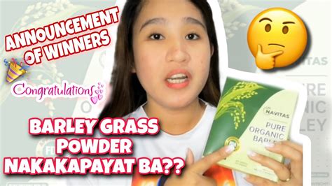 Navitas Barley Grass Powder Nakakapayat Ba Announcement Of Winners