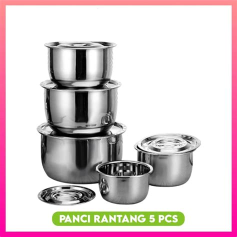 Jual Panci Rantang Set 5 Pcs Panci Rantang Stainless Steel Set Murah