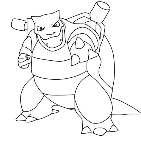 Blastoise Pokemon Coloring Pages Mega Colouring Drawing Printable Venusaur Line Charizard Ex