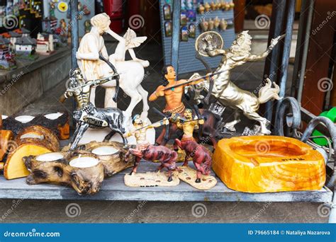 Different Souvenirs in Greek Gift Shop, Greece Editorial Stock Image ...