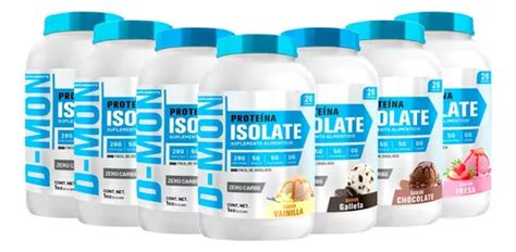 Proteína Whey Hs Hidrolizada Isolate D mon 1 Kg Sabores 7pzs Envío gratis