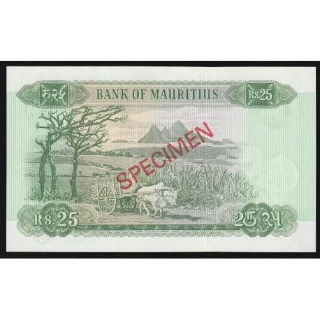 ILE MAURICE 25 RUPEES SPECIMEN