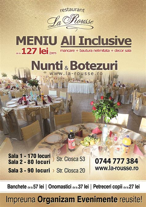 Meniu Nunta Timisoara Sala Nunti Si Botezuri In Timisoara