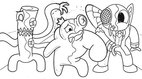 Desenho 02 De Rainbow Friends Para Colorir