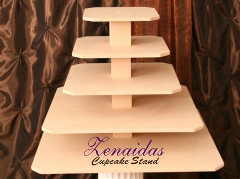 Cupcake Stand Tier Square Mdf Wood Unpainted Diy Project Etsy