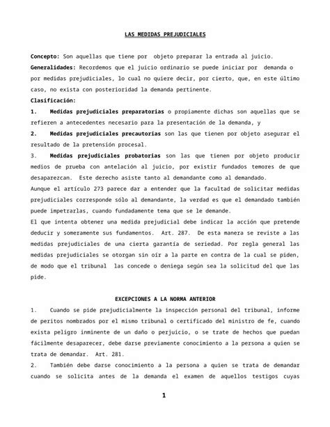 Doc Las Medidas Prejudiciales Y Precautorias Dokumen Tips