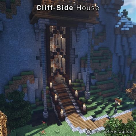 I Made A Modern Style Cliff Side House Rminecraftbuilds