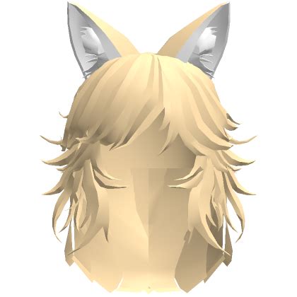 Blonde Wolf Hair And Ears Roblox