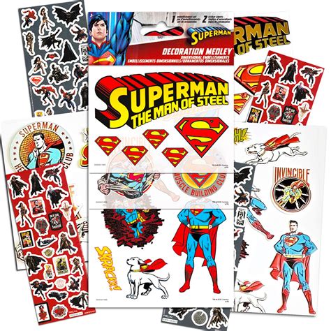 Buy DC Comics Superman Stickers Party Supplies Pack Over 300 Superman