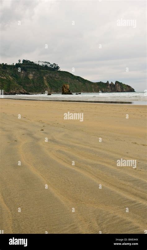 "Las Aguilas" Beach in Asturias, Spain Stock Photo - Alamy