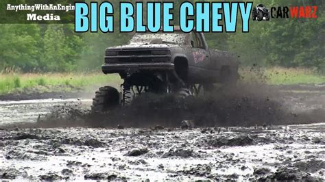 Bfe Mud Bog Big Blue Chevy Mega Truck Mudding Youtube