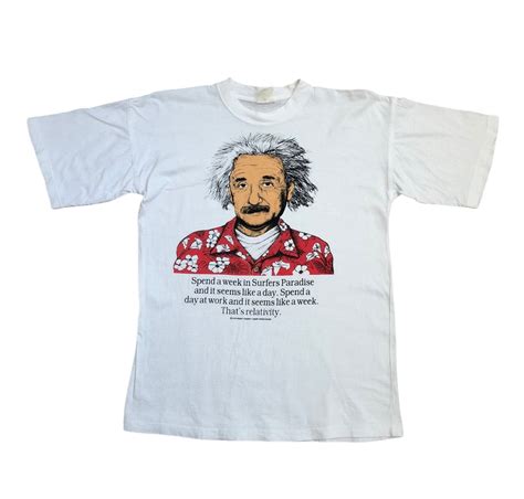 Vintage 90s Albert Einstein Shirt Hawaii Surfer Paradise Etsy