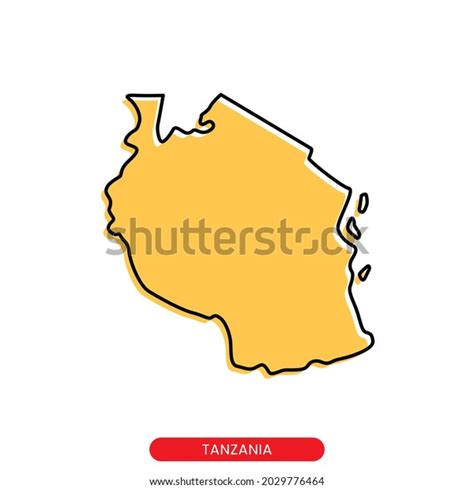 Map Tanzania Vector Design Template Simple Stock Vector Royalty Free