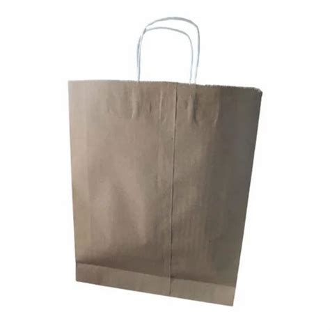 Brown Kg Loop Handle Paper Carry Bag For Shopping Rectangular At Rs