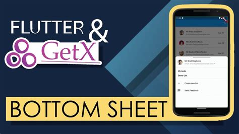 Flutter Getx For Beginners Bottom Sheets With Example Youtube