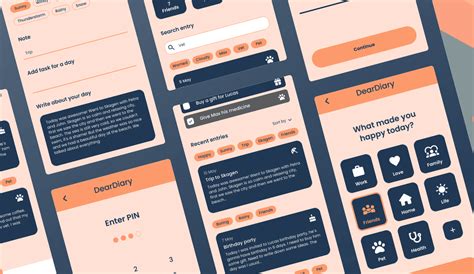 Journaling App Template Mobile App Journal Design Uizard