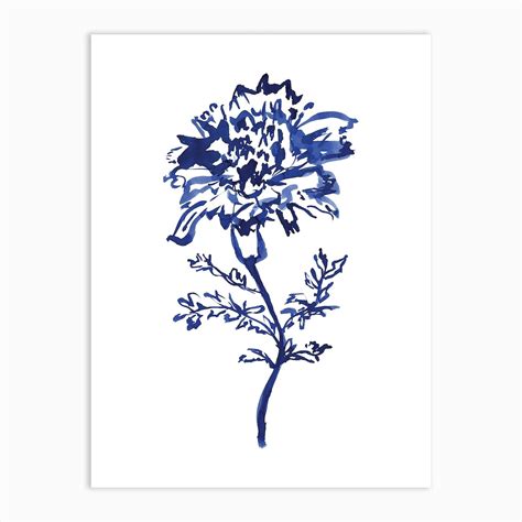 Blue Flower Art Print By Melissa Conde Fy