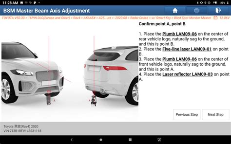 Toyota Rav Right Blind Spot Calibration