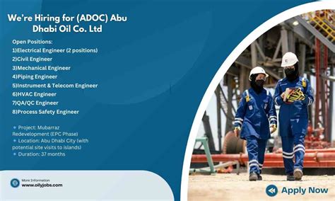 Were Hiring For Adoc Abu Dhabi Oil Co Ltd Oil Field Redevelopment