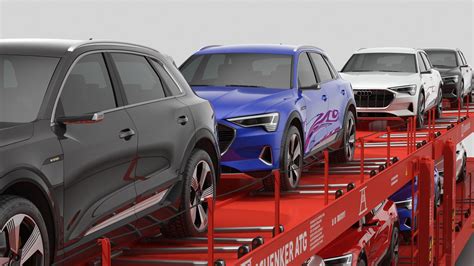 Laaers Car Transporter With Audi E Tron D Model Obj Lxo