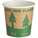 EcoChoice 4 Oz Kraft Tree Print Compostable Paper Hot Cup 1000 Case