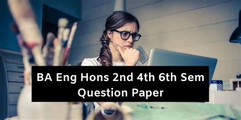 Mdu BA English Hons Question Papers 2nd 4th 6th Sem