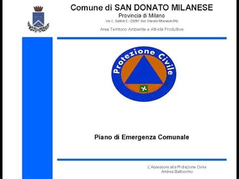 Presentazione Piano Emergenza Comunale Youtube