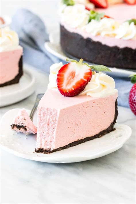 No Bake Strawberry Cheesecake Just So Tasty