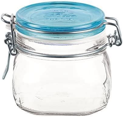 Amazon Bormioli Rocco Fido Square Jar With Blue Lid Ounce