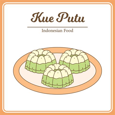 kue putu ayu traditional indonesian food  vector art  vecteezy