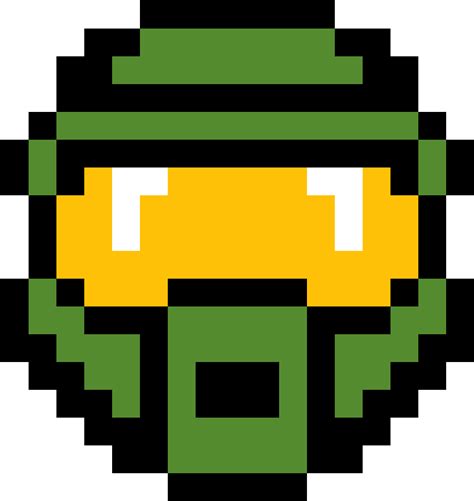 103 Master Chief Pixel Art Grid