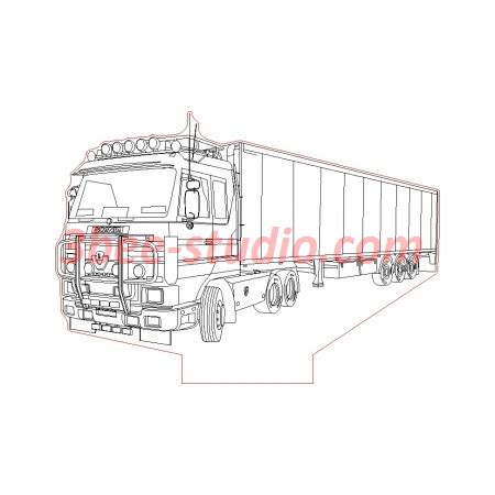 Scania Truck D Illusion Lamp Plan Vector File Bee Studio