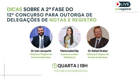 Live Dicas Sobre A Segunda Fase Do Concurso Para Outorga De