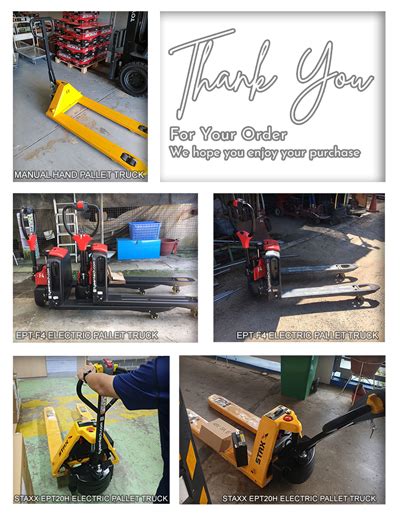 Hand And Electric Pallet Truck Delivered June Tysen Technologies