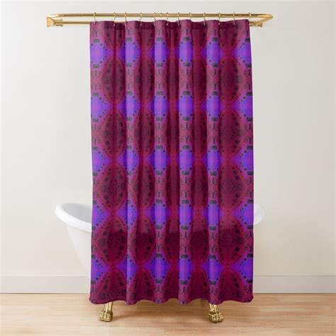 Red Purple Spiritual Symbol Pattern Shower Curtain For Sale By Ckylin