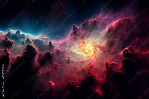 Majestic Cosmic Nebula 3d Visualization Artwork Awesome Abstract Background Cosmos Stars