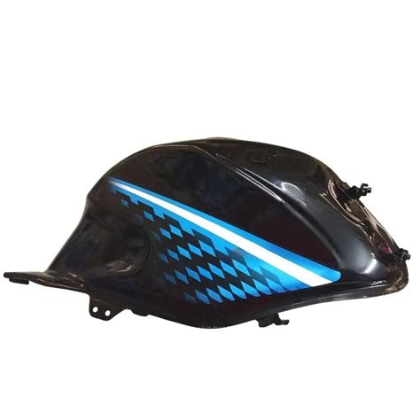 Petrol Tank For Hero Glamour Bs4 Black And Blue Indian Bikes Spares