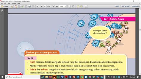 E Bukuteks Sains Tingkatan 2 Bab 42 Pertahanan Badan Manusia Youtube